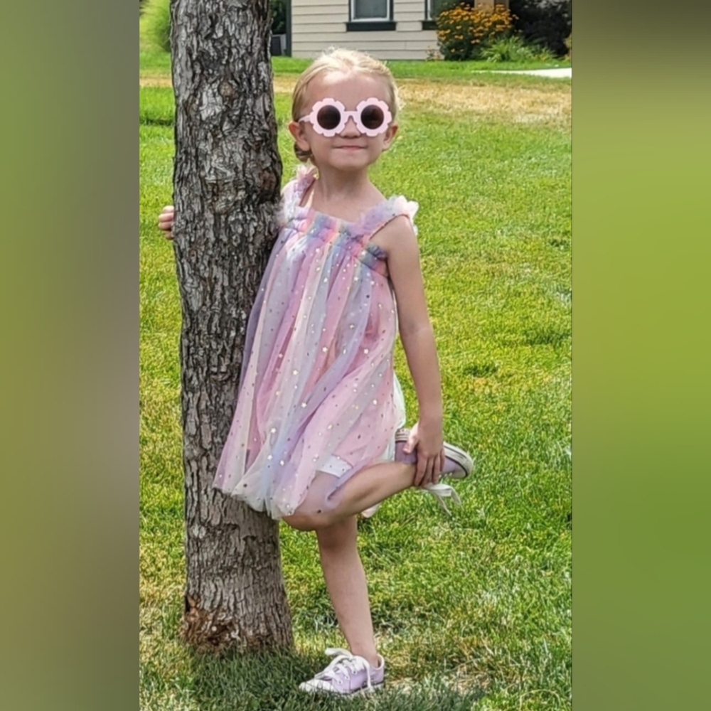 Baby Girls Pink and Purple Star Tutu Dress